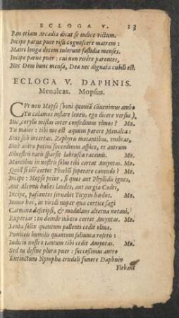 Ecloga V. Daphnis.