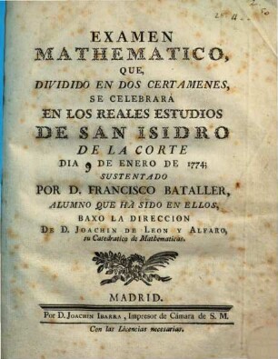 Examen mathematico