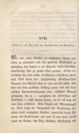 XVII. Iffland als Shylock im Kaufmann von Venedig