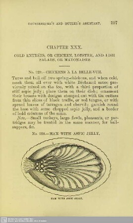 Chapter XXX. Cold Entrées, or Chicken, Lobster, and Fish Salads, or Mayonaises