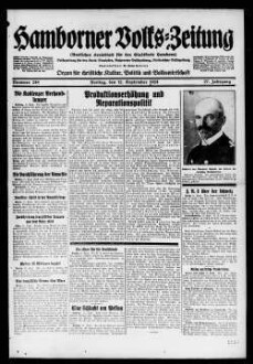 Hamborner Volks-Zeitung. 1911-1929