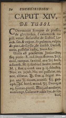Caput XIV. De Tussi