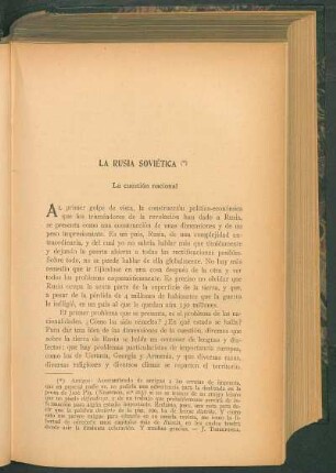 La cuestión nacional