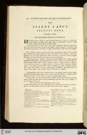 CIV. Sileni caput / CIV. Testa di Sileno