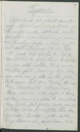 Tagebuch März bis August 1915