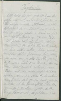 Tagebuch März bis August 1915