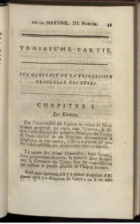Troisiéme Partie. Vue Generale De La Progression Graduelle Des Etres.