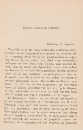 Naar Tji-Andjoer en Bándoeng