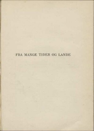 Fra mange tider og lande