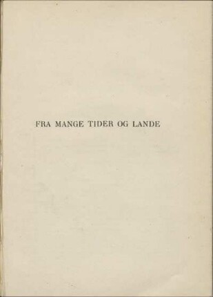 Fra mange tider og lande