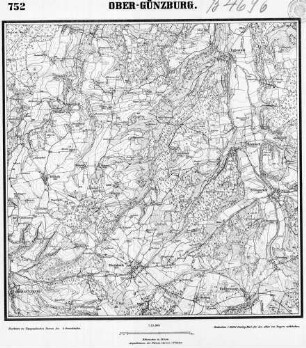 752 Ober-Günzburg [Topographische Karte von Bayern 1:25.000 (Positionsblätter)]