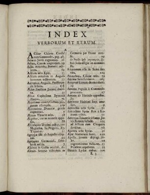 Index Verborum Et Rerum.