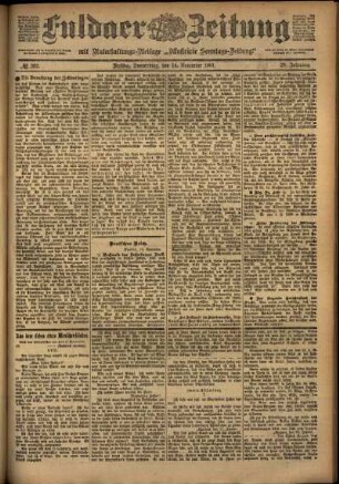 Ausgabe vom Donnerstag, den 14. November 1901.