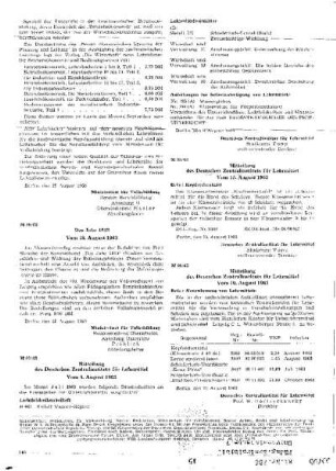 Mitteilung des Deutschen Zentralinstituts für Lehrmittel : 98/63 vom 10. August 1963 ; [Mitteilungen]