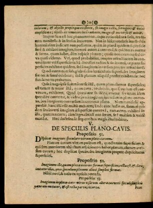 V. De Speculis Plano-Cavis.