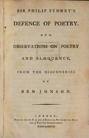 Defence of Poetry