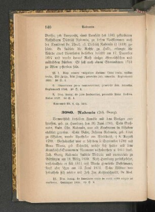 3080. Rademin (Joh. Georg)