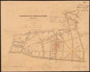 Viehmarkt und Schlachthof, Berlin Bebauungsplan Ackerstraße/ Brunnenstraße von 1862: Bebauungsplan