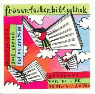Eigenwerbung der Züricher FrauenLesbenbibliothek