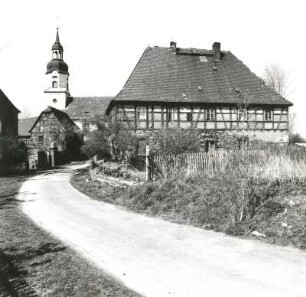 Hainichen-Trages. Pfarrhof (1733). Straßenansicht gegen Kirche