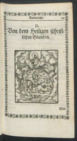 II. Von dem Heiligen Christlichen Glauben.