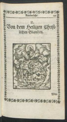 II. Von dem Heiligen Christlichen Glauben.