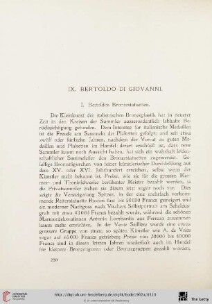 IX. Bertoldo di Giovanni