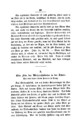 Eine Feier des Weihnachtsfestes in der Schule