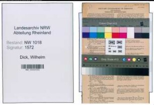 Entnazifizierung Wilhelm Dick , geb. 10.06.1899 (Schlosser)