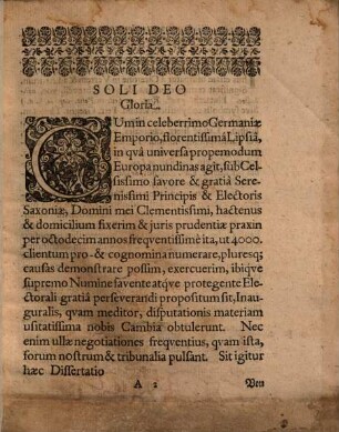 Disputatio Inauguralis De Tesseris Collybisticis Vulgo von Wechsel-Brieffen