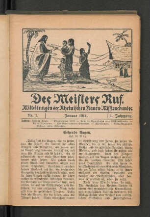 Nr. 1. Januar 1911.