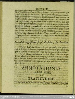 Annotationes ad Tab. XLIIX. De Gratitudine
