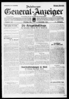 Duisburger General-Anzeiger. 1914-1935