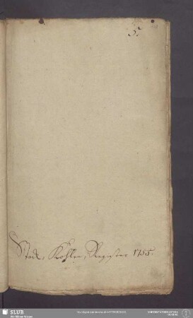 Stock-Kohlen-Register 1755