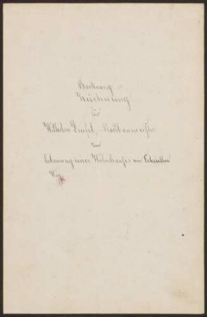 Deufel, Wilhelm, Stadtbaumeister Bau eines Wohnhauses