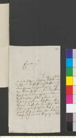 Brief von Coudray, Clemens Wenzeslaus an Goethe, Johann Wolfgang von