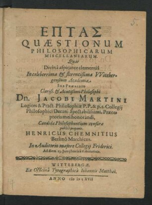 Eptas Quaestionum Philosophicarum Miscellanearum