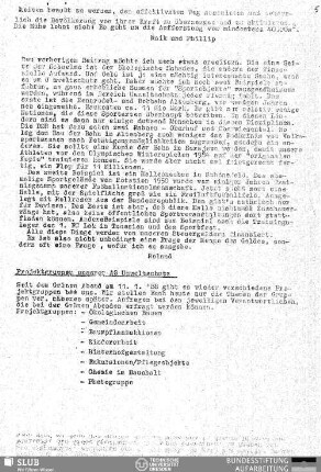Projektgruppen unserer AG Umweltschutz