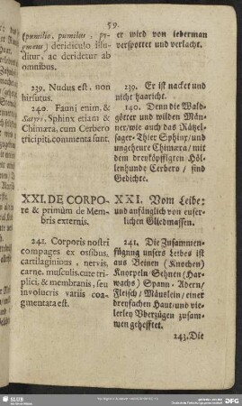XXI. De Corpore & primùm de Membris externis