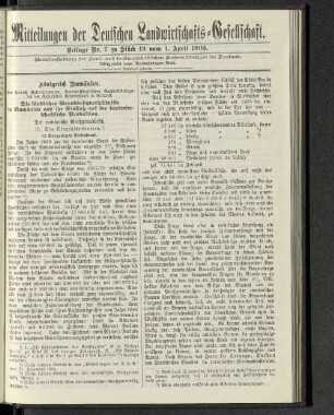 Beilage Nr. 7 zu Stück 13 vom 1. April 1905.