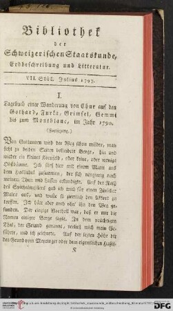 VII. Stuek (Julius 1797)