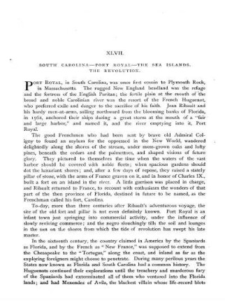 South Carolina - Port Royal - The Sea Islands - The Revolution