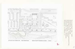 Stadtautobahn Rehberge, Berlin-Wedding (Diplomarbeit bei Kurt Dübbers): Grundriss Geschäftsgeschoss 1:500