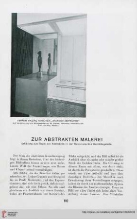 3: Zur abstrakten Malerei : Erklärung zum Raum der Abstrakten in der Hannoverschen Gemäldegalerie