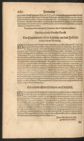 Nun folgen etliche Gerichts Brieffe.