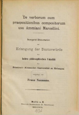 De verborum cum praepositionibus compositorum usu Ammiani Marcellini