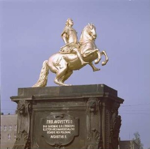 Dresden. Der Goldene Reiter (August der Starke) von Ludwig Wiedemann (1736)