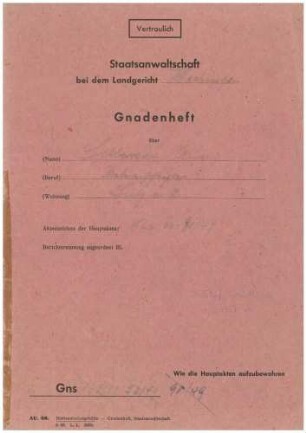 Wagner, Georg, Oberpostinspektor, Sulz: Gnadenheft August Silberradt Gns 138/48