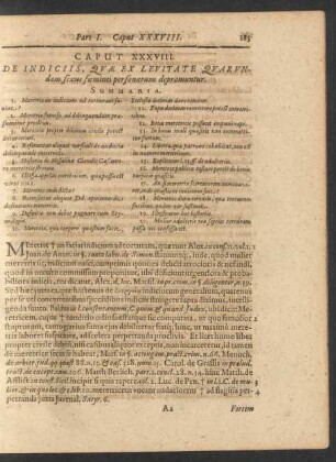 Caput XXXVIII. De Indiciis, Quae Ex Levitate Quarundam sexus faeminei personarum depromuntur.