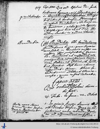 Caput XVIII: Quo ordine ipsi Psalmi dicendi sunt.